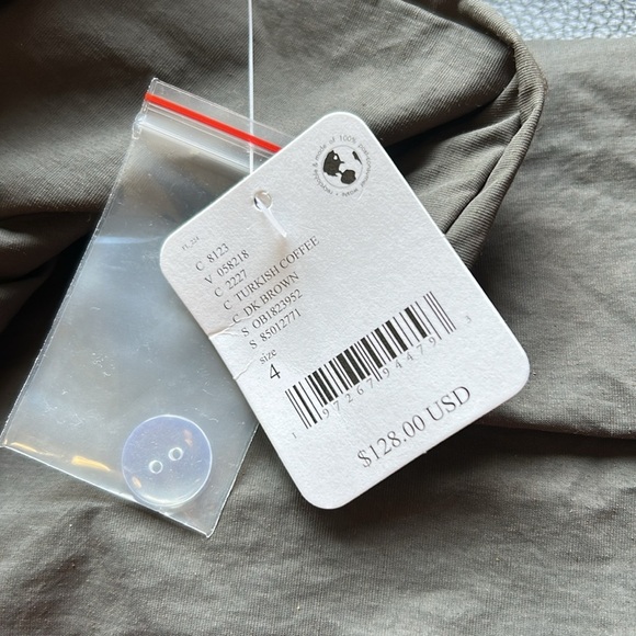 Free People Gabriette Barrel Trouser Turkish Coffee Dark Brown Pant Mid Sz 4 NEW - Picture 11 of 15